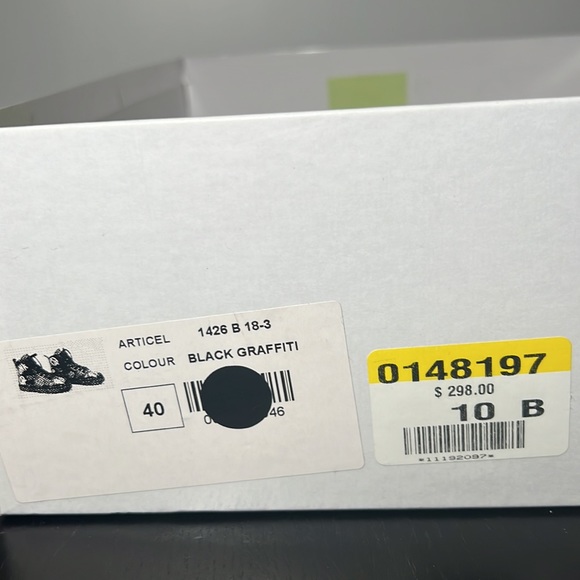 Blk Graffiti High Tops B2 Womens sz 10 - Picture 11 of 11